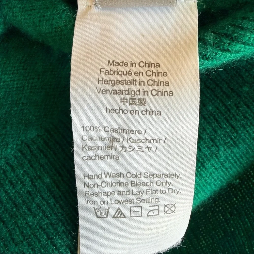 J. Crew Kelly Green Cashmere Crew Neck Sweater | XS